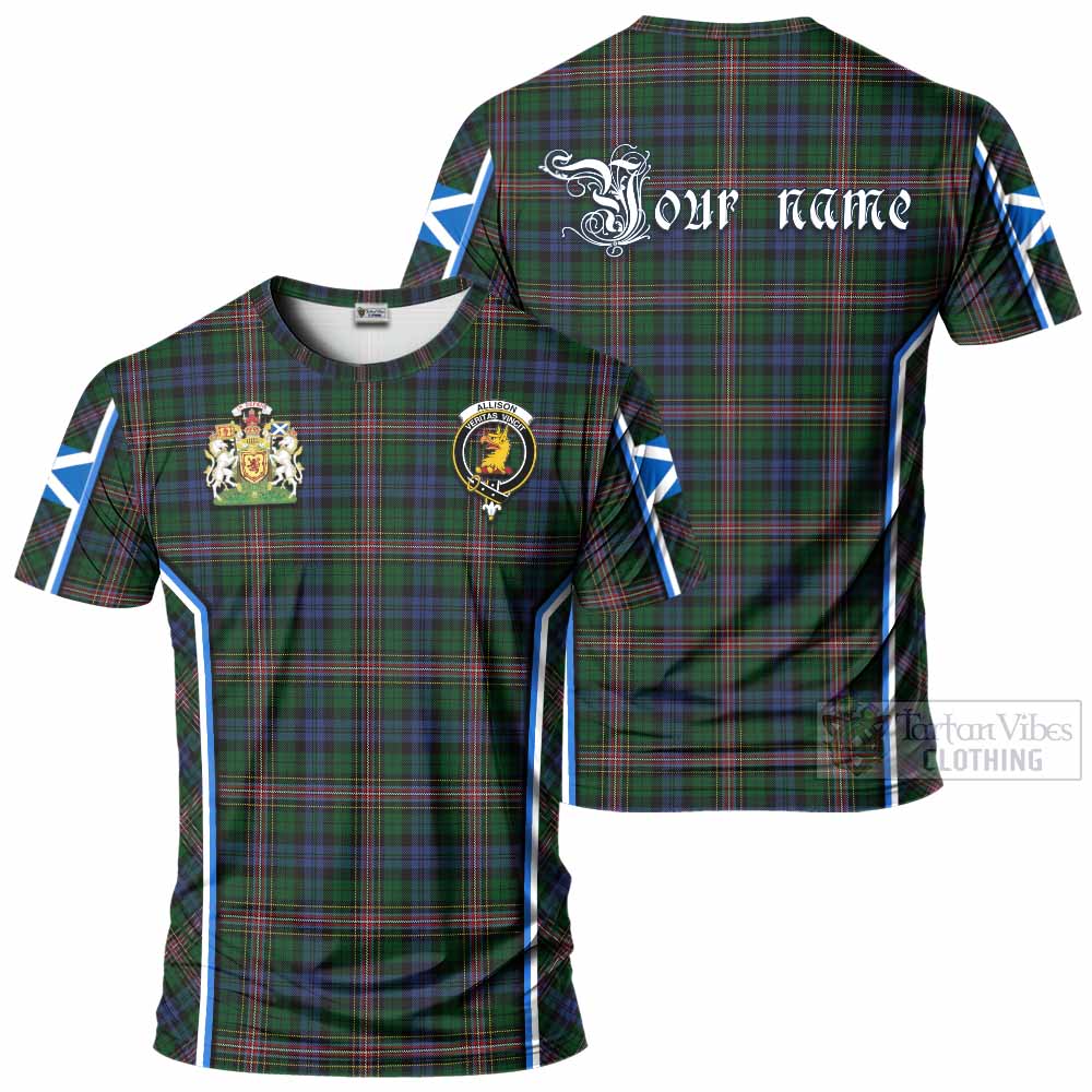 Allison Tartan Crest T-shirt Scotland Coat of Arm Flag Style - Tartan Vibes Clothing
