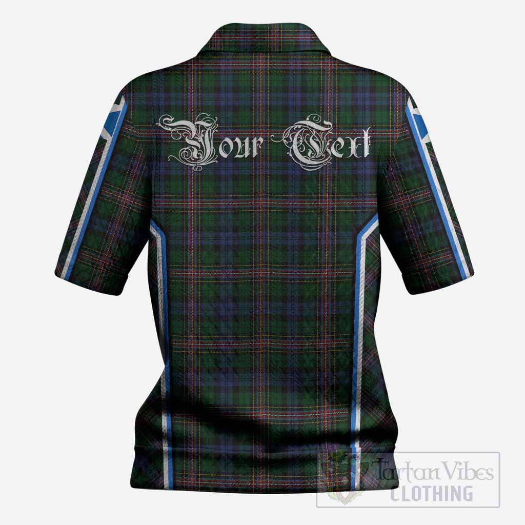 Allison Tartan Crest Women’s Polo Sweater Top Scotland Coat of Arm Flag Style
