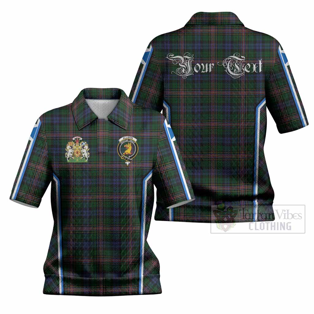 Allison Tartan Crest Women’s Polo Sweater Top Scotland Coat of Arm Flag Style