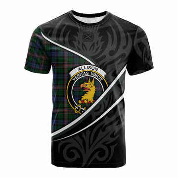 Allison Tartan Family Crest Cotton T-shirt Celtic Scottish Thistle Floral - Tartan Vibes Clothing