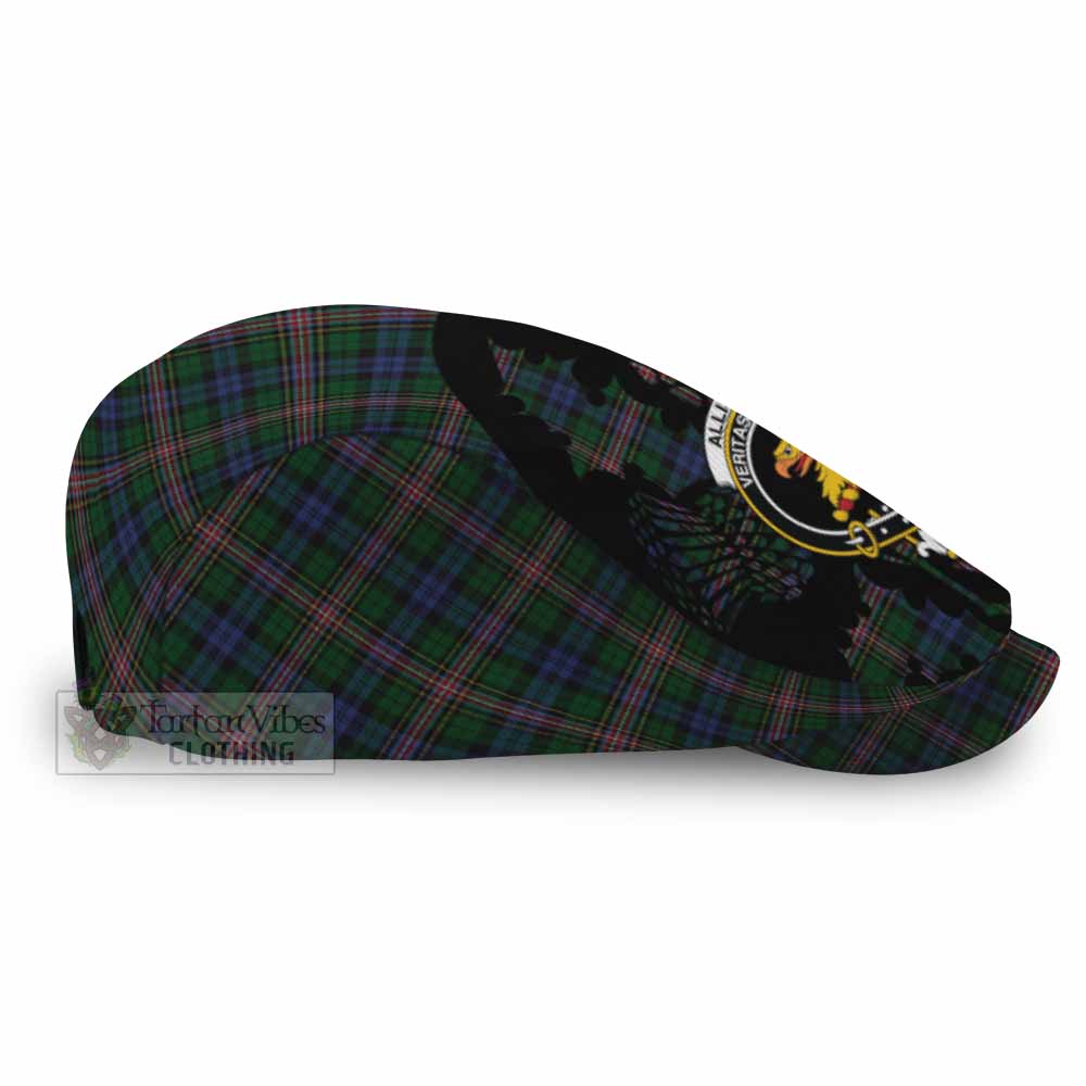Allison Tartan Family Crest Flat Cap, Jeff Cap Scotland Thistle Floral