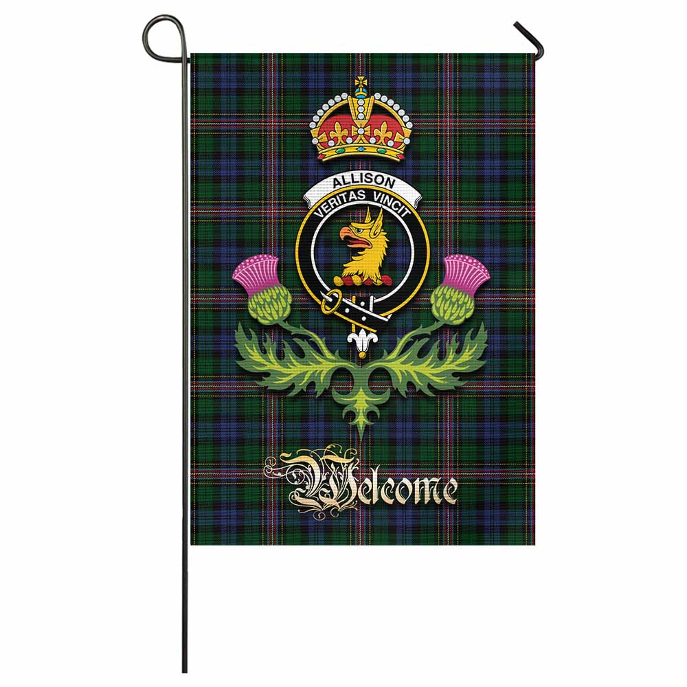 Allison Tartan Family Crest Garden Flag Royal Thistle Welcome Style - Tartan Vibes Clothing