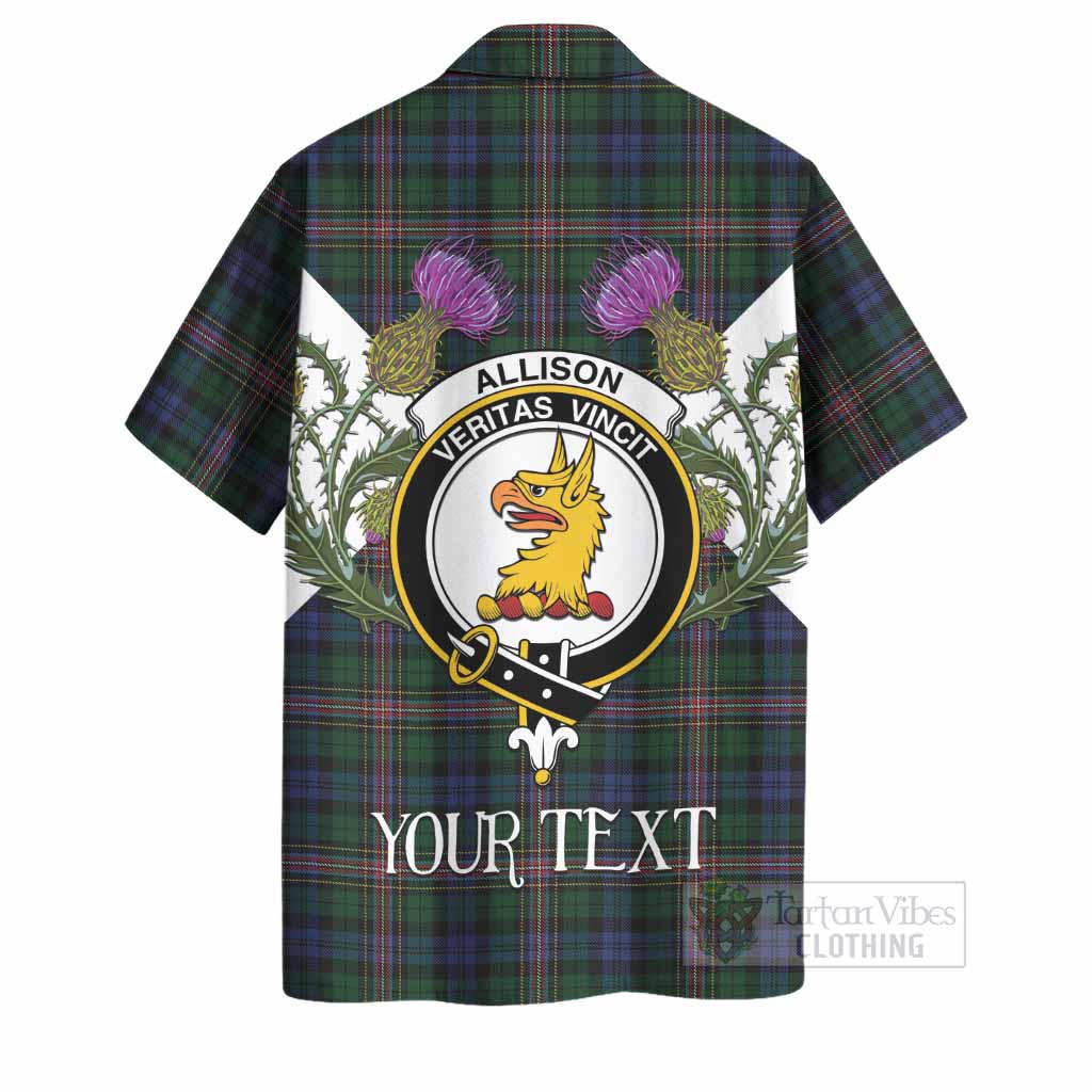 Allison Tartan Family Crest Hawaiian Shirt Scottish Burns Night Thistle Floral