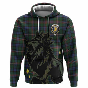 Allison Tartan Family Crest Hoodie Crowned Lion Roaring