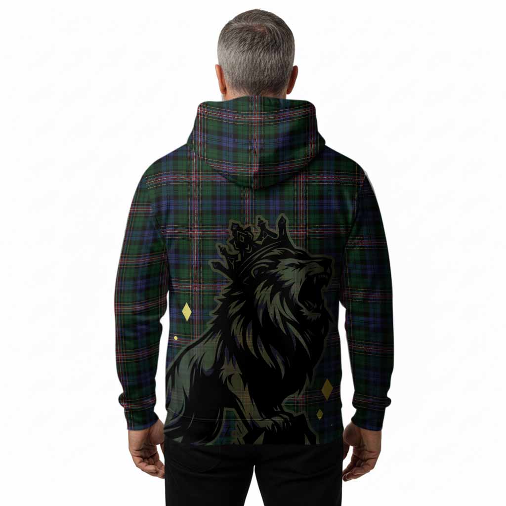 Allison Tartan Family Crest Hoodie Crowned Lion Roaring