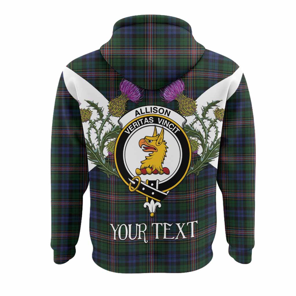 Allison Tartan Family Crest Hoodie Scottish Burns Night Thistle Floral