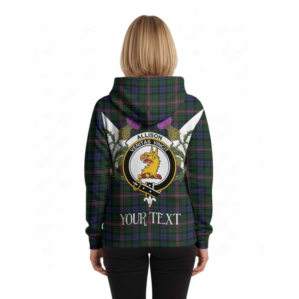 Allison Tartan Family Crest Hoodie Scottish Burns Night Thistle Floral