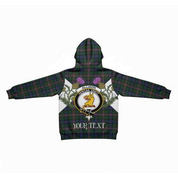 Allison Tartan Family Crest Kid Hoodie Scottish Burns Night Thistle Floral