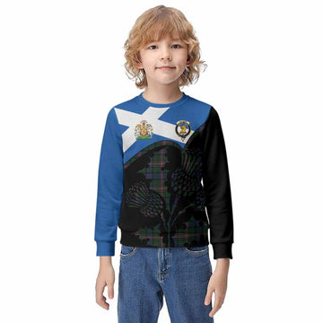 Allison Tartan Family Crest Kid Knitted Sweatshirt Scotland Thistle Floral Flag Style
