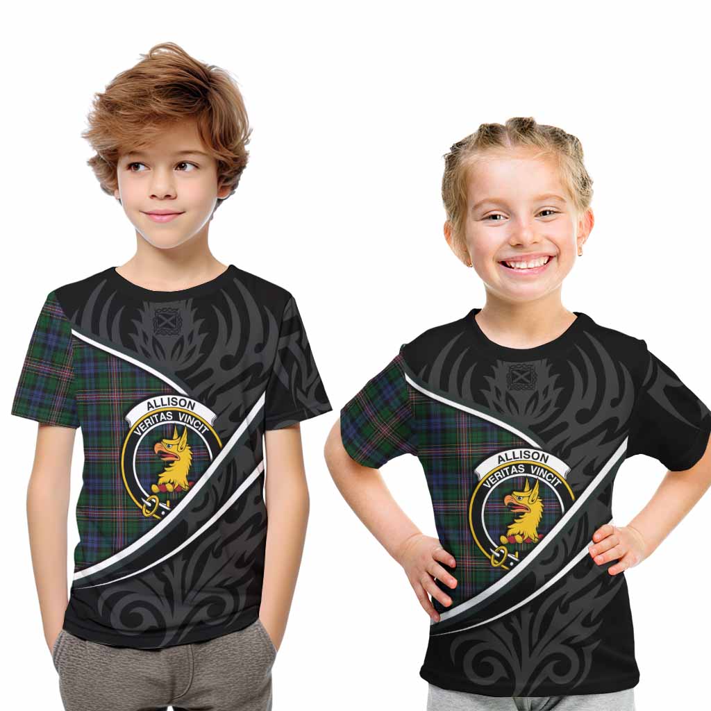 Allison Tartan Family Crest Kid T-shirt Celtic Scottish Thistle Floral - Tartan Vibes Clothing