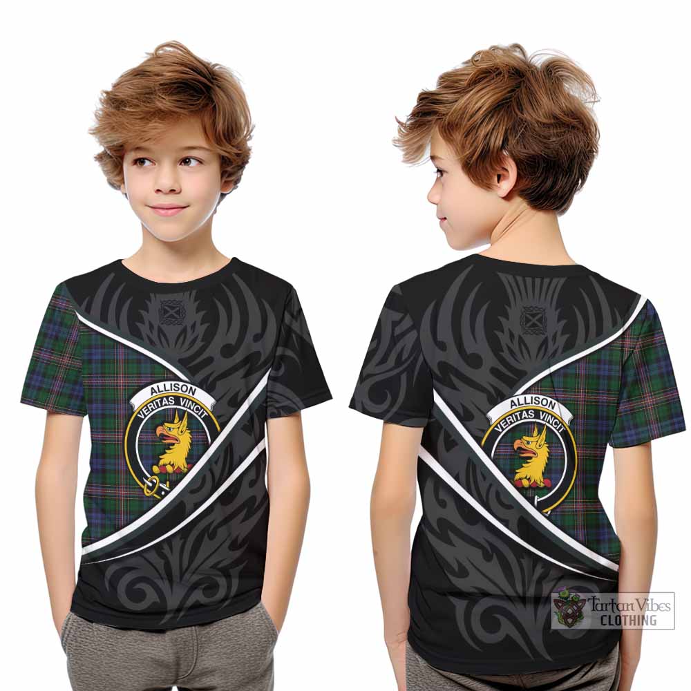 Allison Tartan Family Crest Kid T-shirt Celtic Scottish Thistle Floral - Tartan Vibes Clothing