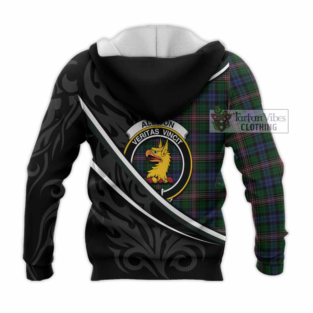 Allison Tartan Family Crest Knitted Hoodie Celtic Scottish Thistle Floral - Tartan Vibes Clothing