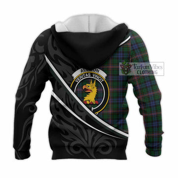 Allison Tartan Family Crest Knitted Hoodie Celtic Scottish Thistle Floral