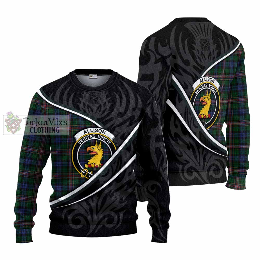 Allison Tartan Family Crest Knitted Sweater Celtic Scottish Thistle Floral - Tartan Vibes Clothing