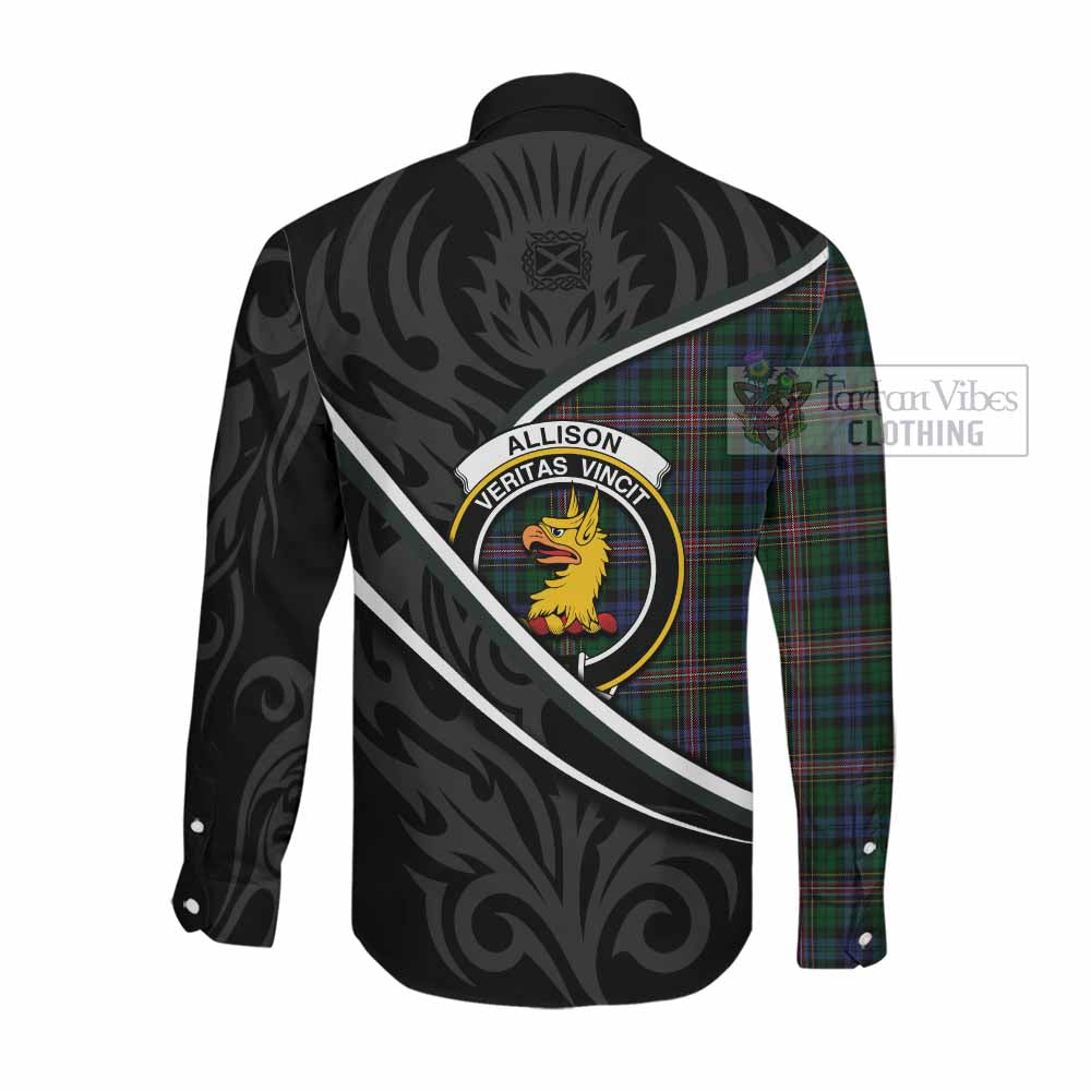 Allison Tartan Family Crest Long Sleeve Button Shirts Celtic Scottish Thistle Floral - Tartan Vibes Clothing