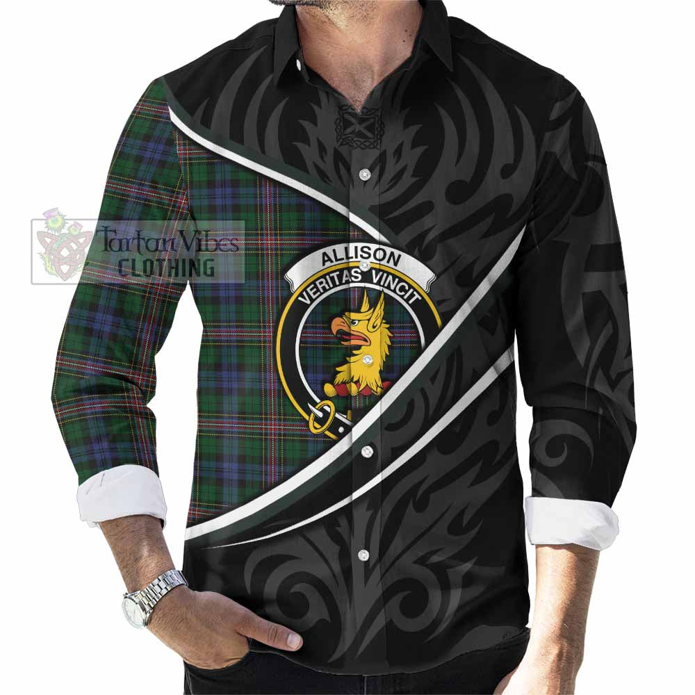 Allison Tartan Family Crest Long Sleeve Button Shirts Celtic Scottish Thistle Floral - Tartan Vibes Clothing