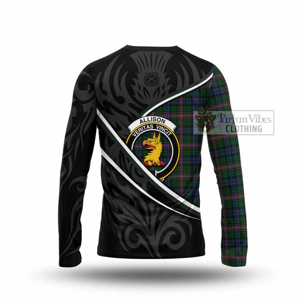 Allison Tartan Family Crest Long Sleeve T-Shirt Celtic Scottish Thistle Floral - Tartan Vibes Clothing