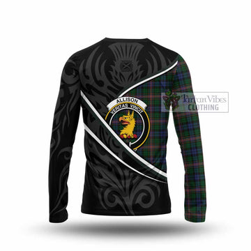 Allison Tartan Family Crest Long Sleeve T-Shirt Celtic Scottish Thistle Floral