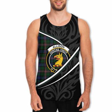 Allison Tartan Family Crest Men Tank Top Celtic Scottish Thistle Floral