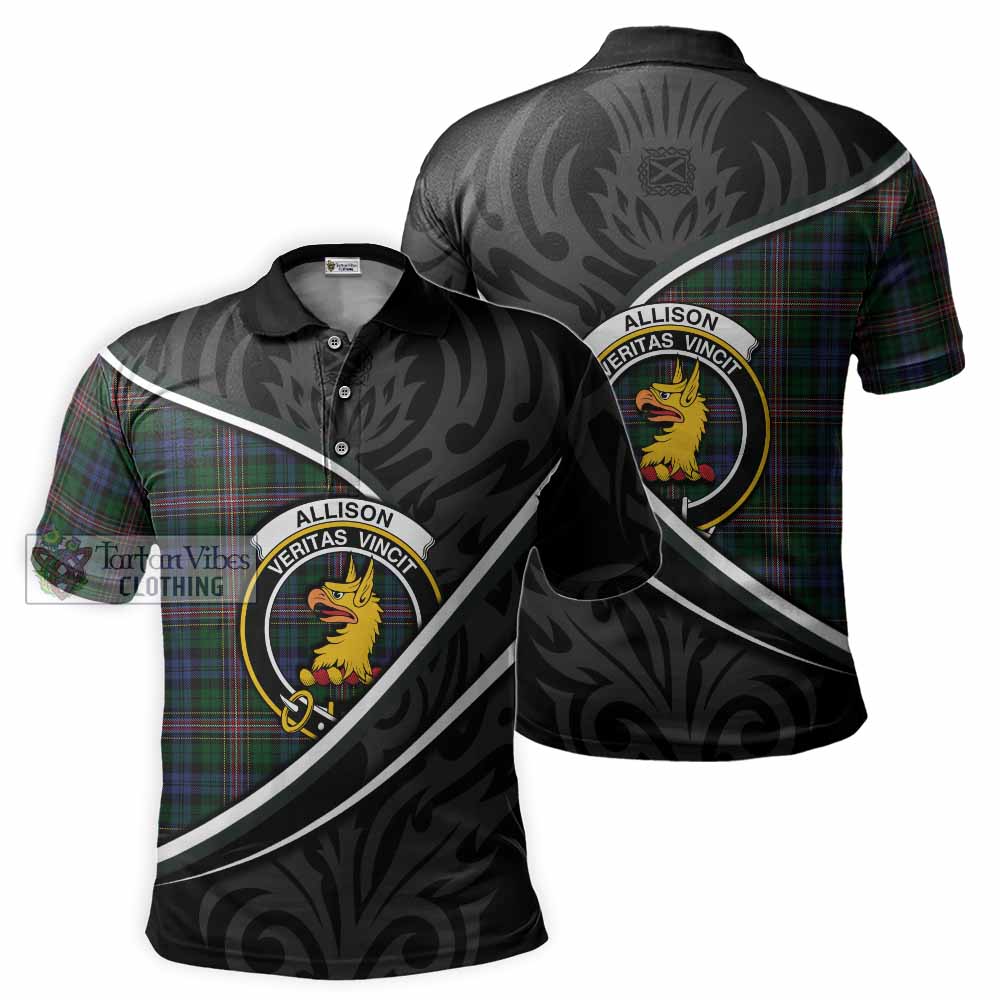 Allison Tartan Family Crest Polo Shirt Celtic Scottish Thistle Floral - Tartan Vibes Clothing