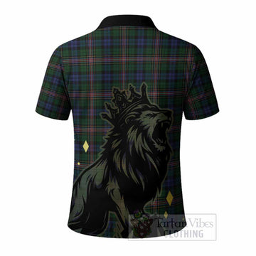 Allison Tartan Family Crest Polo Shirt Crowned Lion Roaring