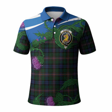 Allison Tartan Family Crest Polo Shirt Thistle in Minimalism