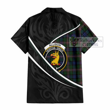 Allison Tartan Family Crest Hawaiian Shirt Celtic Scottish Thistle Floral