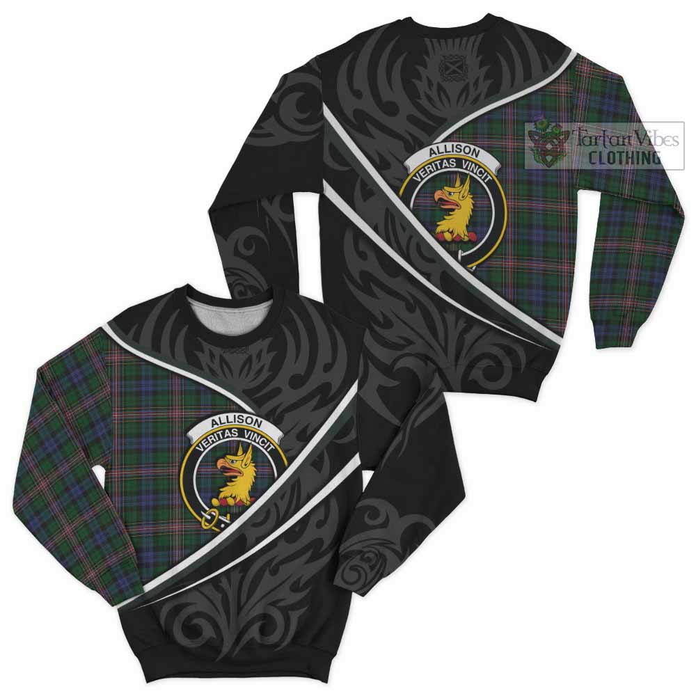 Allison Tartan Family Crest Sweatshirt Celtic Scottish Thistle Floral - Tartan Vibes Clothing