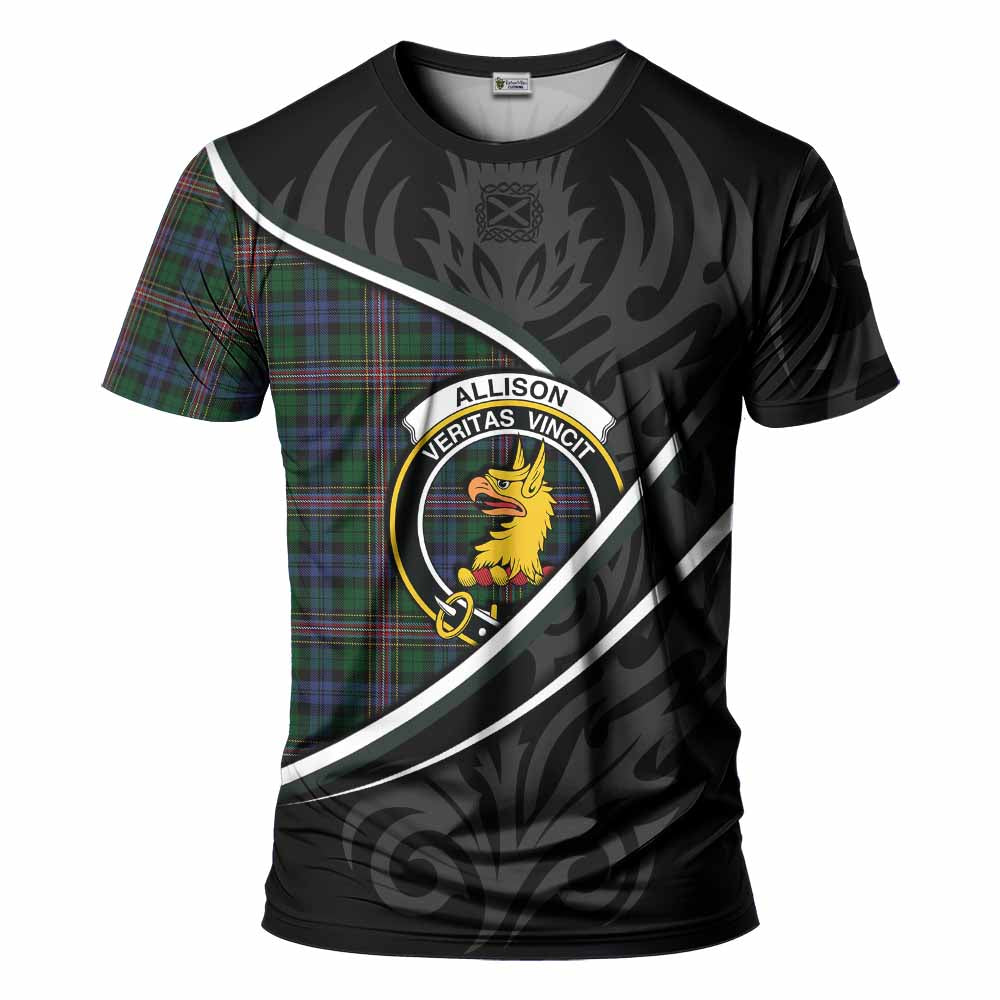 Allison Tartan Family Crest T-shirt Celtic Scottish Thistle Floral - Tartan Vibes Clothing