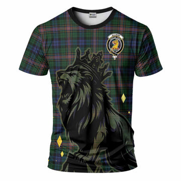 Allison Tartan Family Crest T-Shirt Crowned Lion Roaring