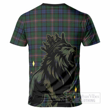 Allison Tartan Family Crest T-Shirt Crowned Lion Roaring