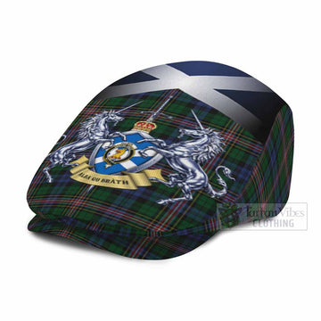 Allison Tartan Flat Cap, Jeff Cap Alba Gu Brath Unicorn Crest