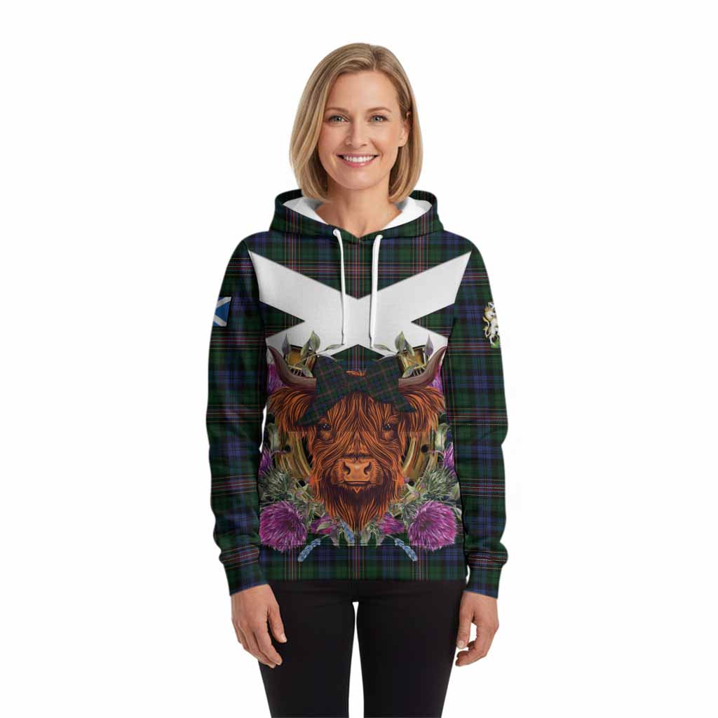Allison Tartan Hoodie Scottish Thistle Heilan Coo