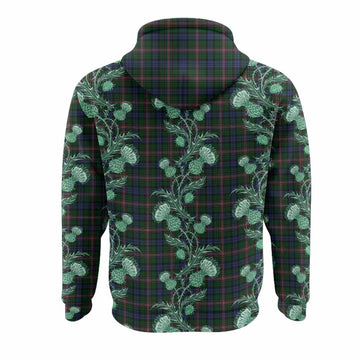 Allison Tartan Hoodie Seamless Scottish Thistle Flowers