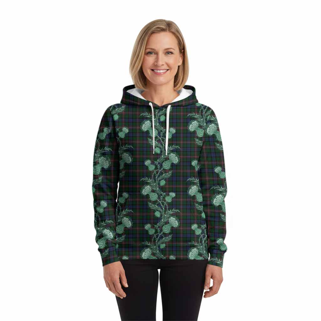 Allison Tartan Hoodie Seamless Scottish Thistle Flowers