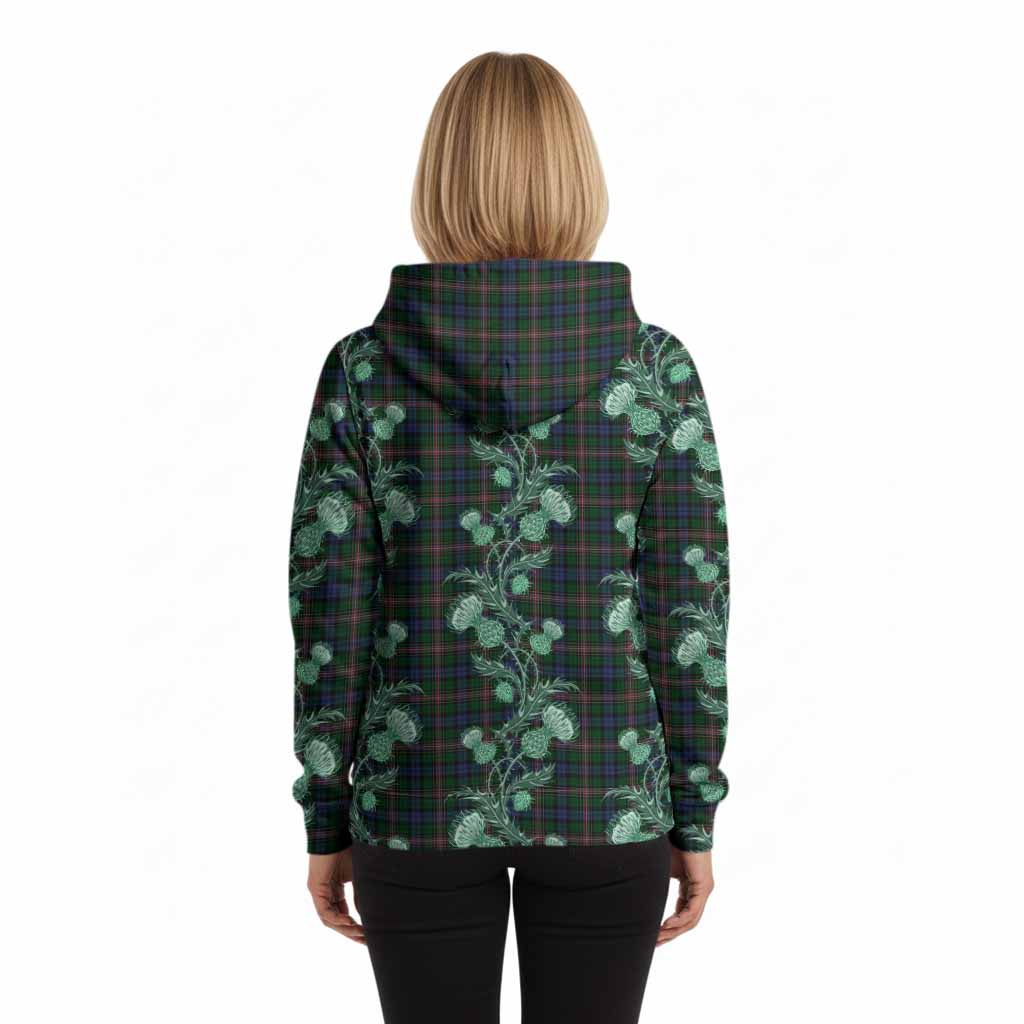 Allison Tartan Hoodie Seamless Scottish Thistle Flowers