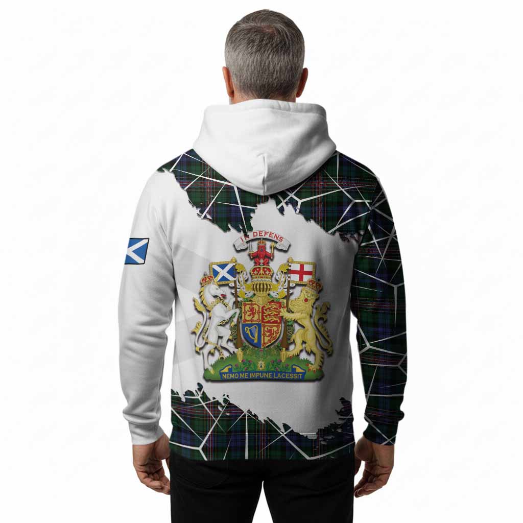 Allison Tartan Hoodie with Family Crest and Lion Rampant Grunge Style