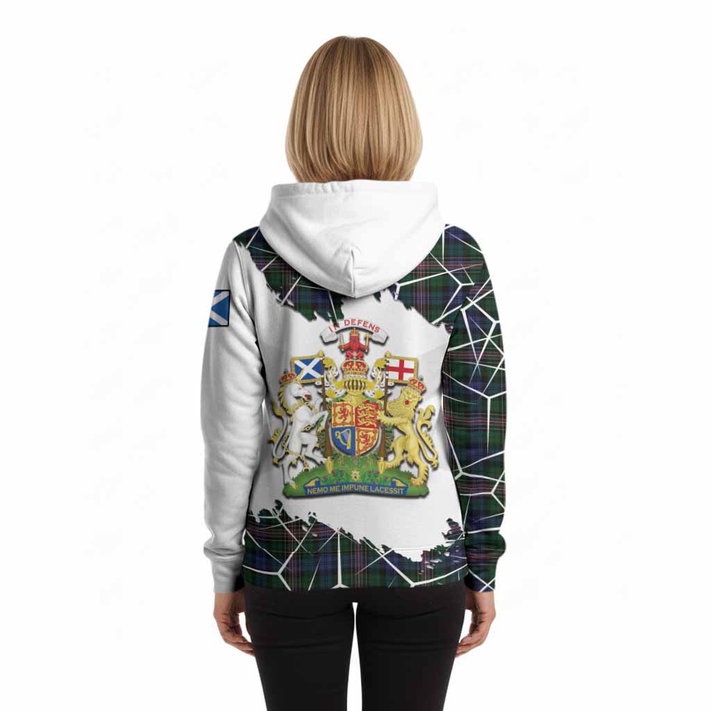 Allison Tartan Hoodie with Family Crest and Lion Rampant Grunge Style