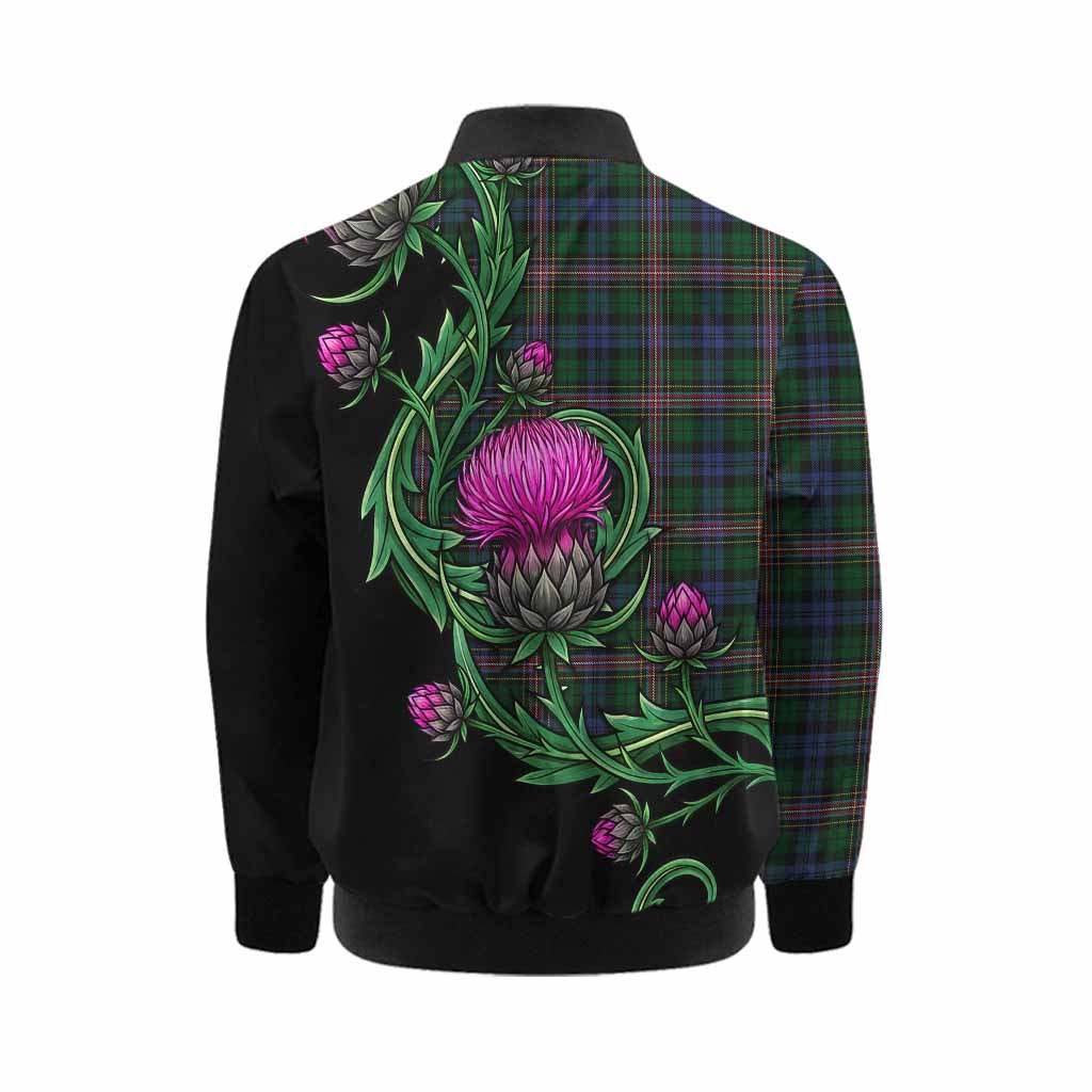 Allison Tartan Kid Bomber Jacket Resilient Scottish Thistle Kid - Tartan Vibes Clothing