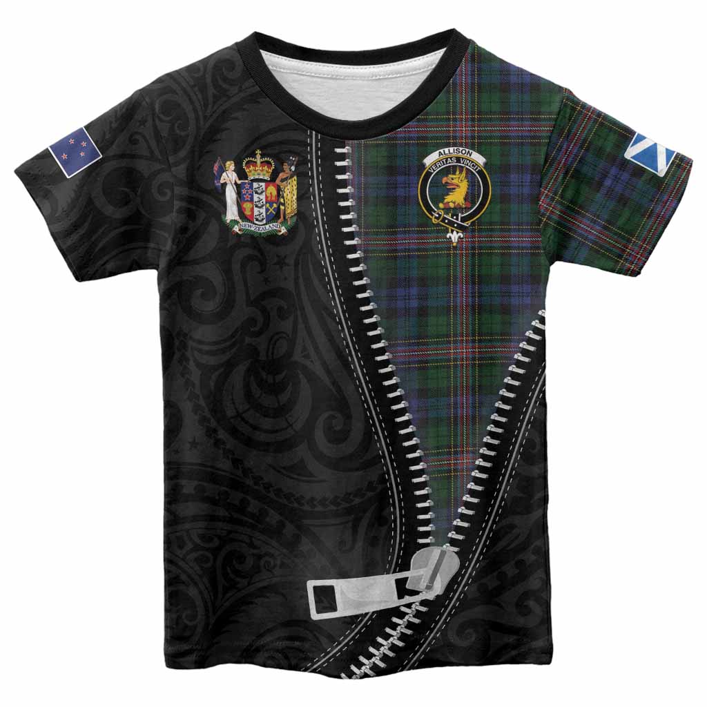 Allison Tartan Kid T-shirt New Zealand Pattern Unique Zipper Stylized