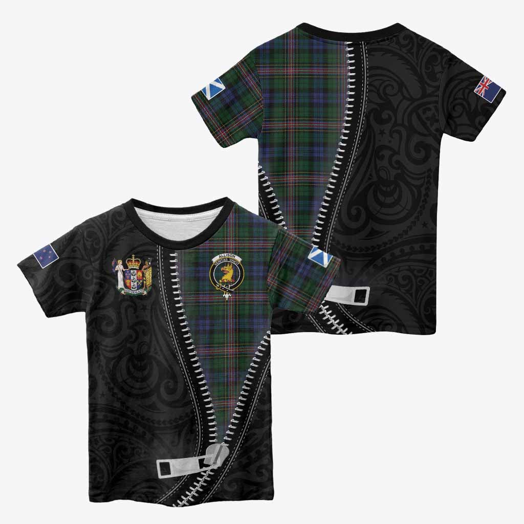 Allison Tartan Kid T-shirt New Zealand Pattern Unique Zipper Stylized