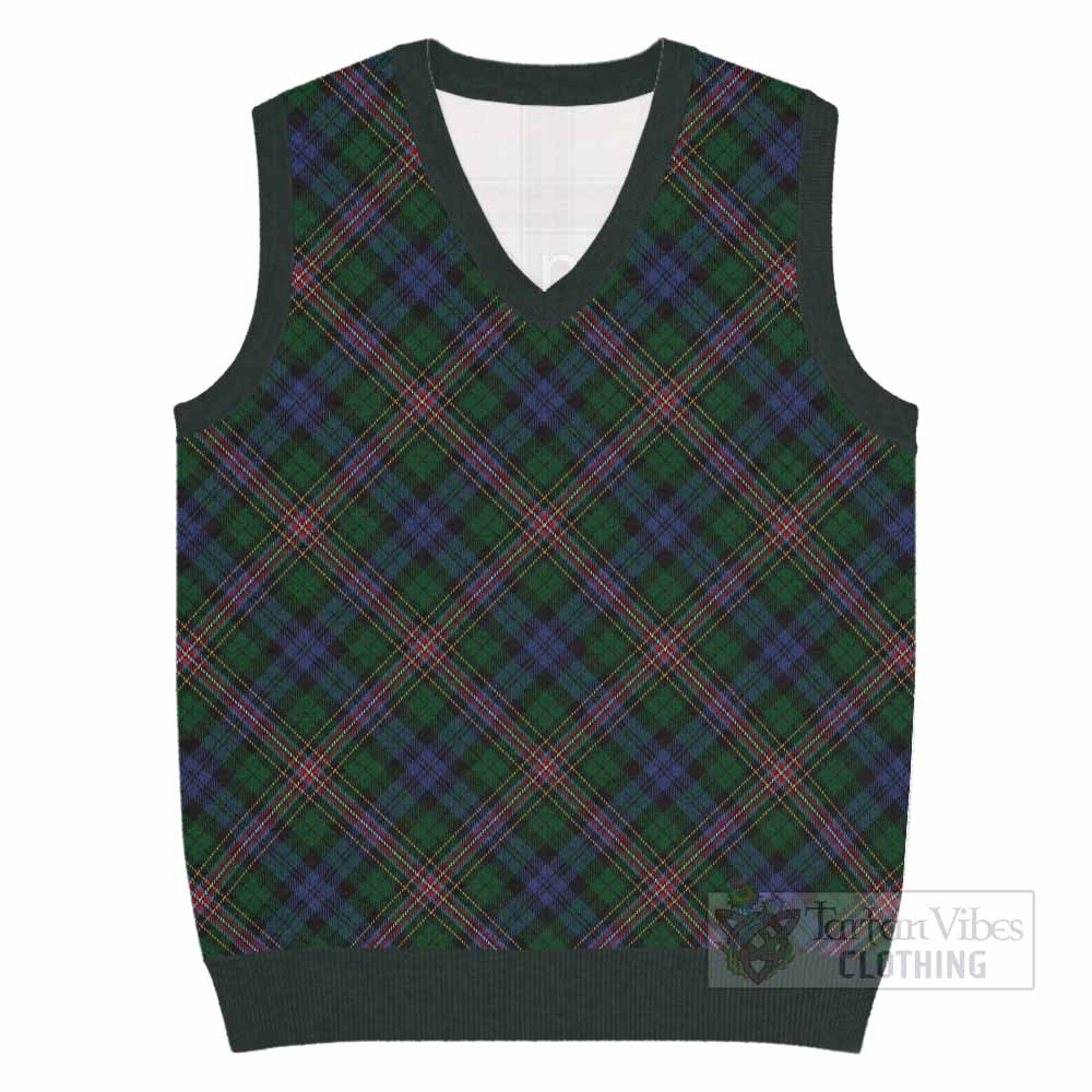 Allison Tartan  Knitted V-Neck Vest Cross Style