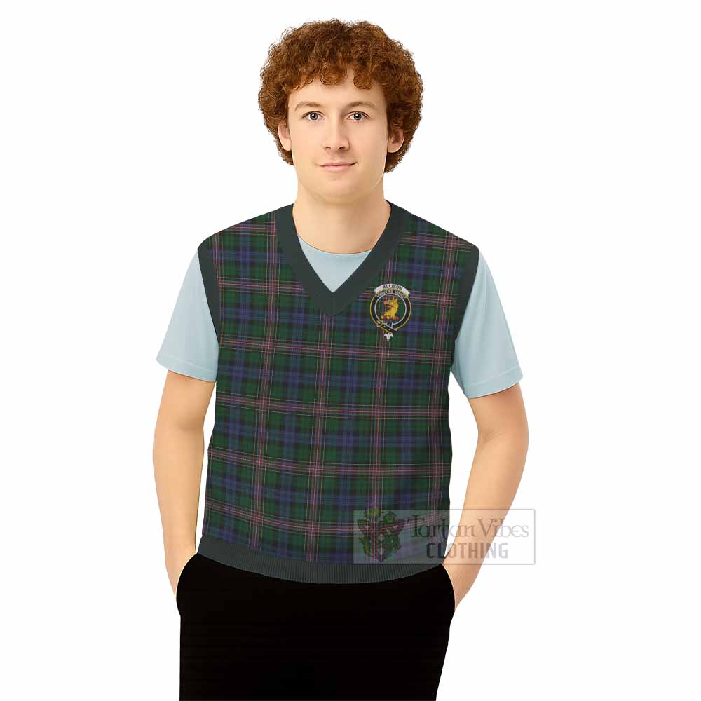 Allison Tartan Knitted V-Neck Vest with Family Crest - Tartan Vibes Clothing