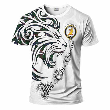 Allison Tartan Lion Roar T-Shirt Alba Gu Brath with Celtic Motifs