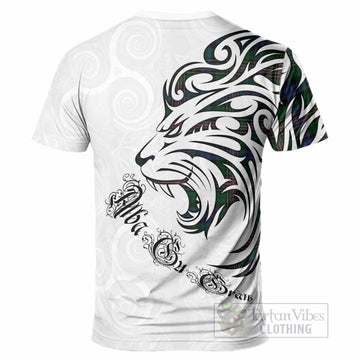 Allison Tartan Lion Roar T-Shirt Alba Gu Brath with Celtic Motifs