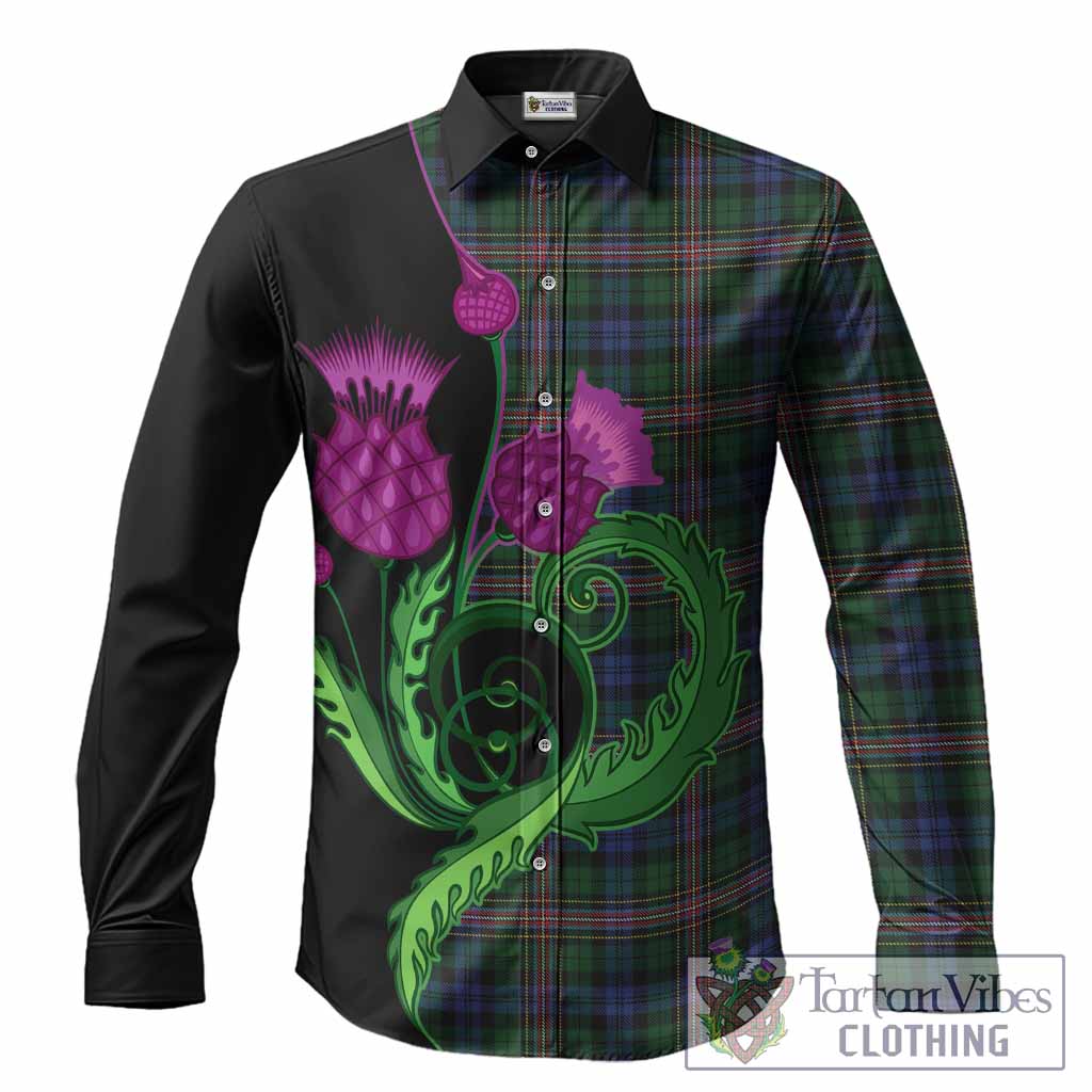 Allison Tartan Long Sleeve Button Shirts Traditional Scottish Thistle