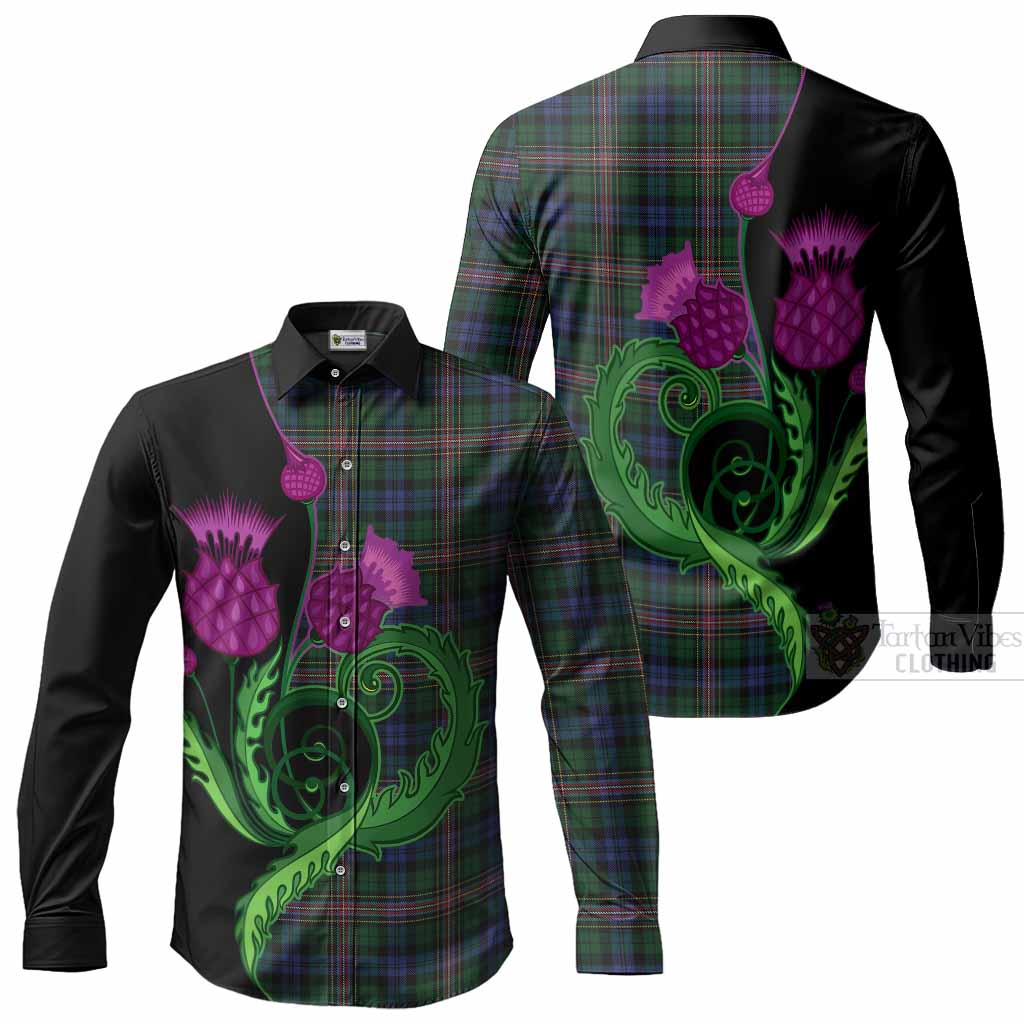 Allison Tartan Long Sleeve Button Shirts Traditional Scottish Thistle