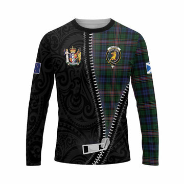 Allison Tartan Long Sleeve T-Shirt New Zealand Pattern Unique Zipper Stylized