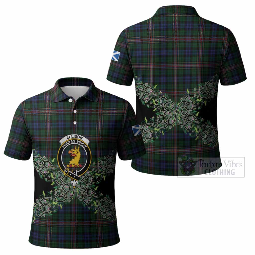 Allison Tartan Polo Shirt Thistle Scottish Spirit