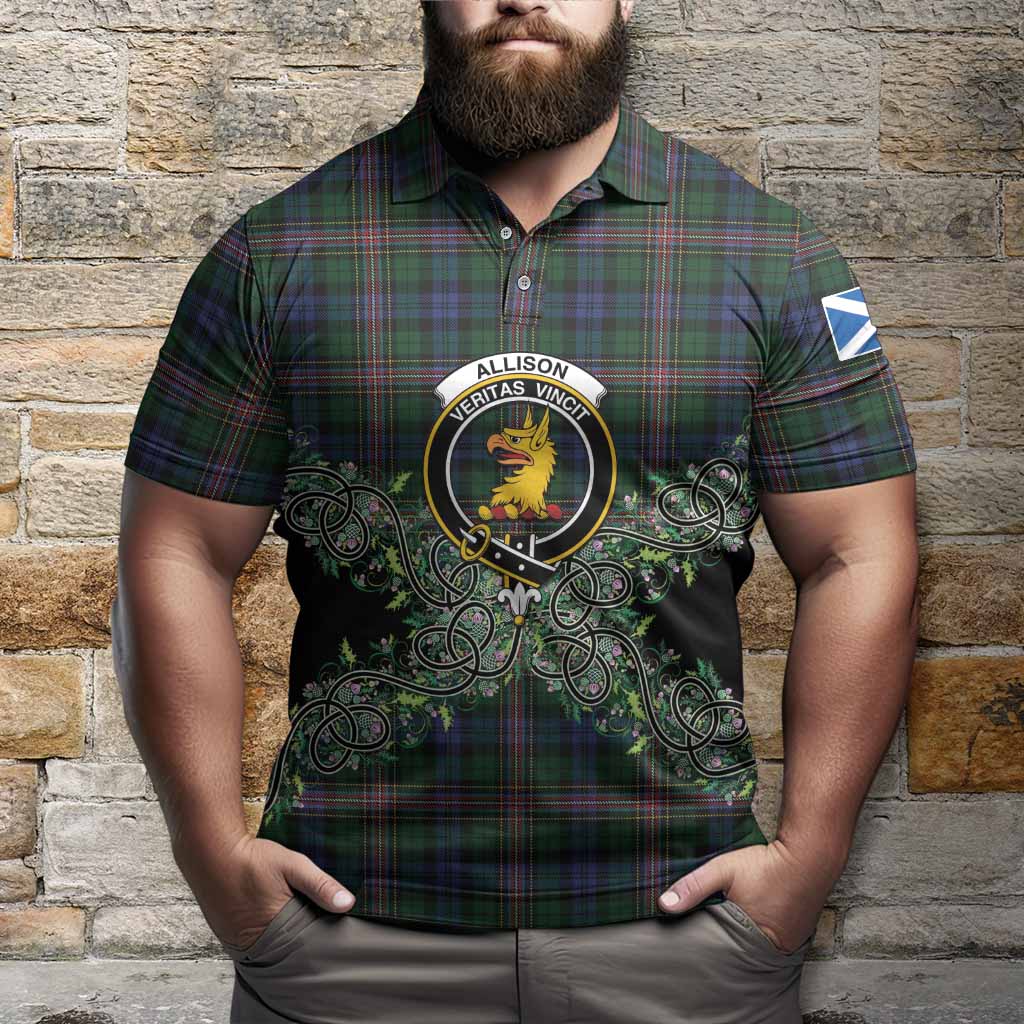 Allison Tartan Polo Shirt Thistle Scottish Spirit